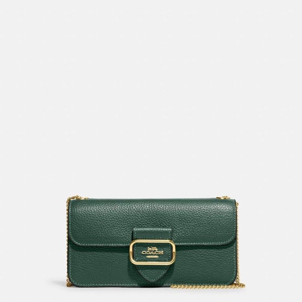 Coach Everglade Green Leather Crossbody Bag